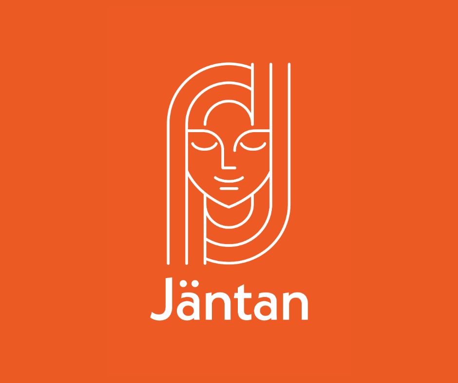 Logotyp för Jäntan, symboliserar kvalitativt boende och samhörighet, i regi av Landskronahem.